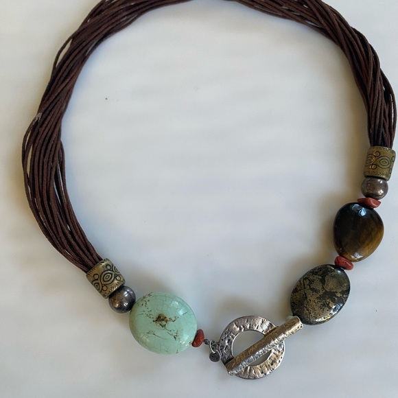 Silpada “Pick me Up” Tigers eye Beaded Necklace N1891 18” long - Picture 2 of 6